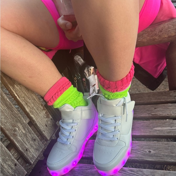 LED Light-Up High-Top Sneakers - Picture 1 of 2